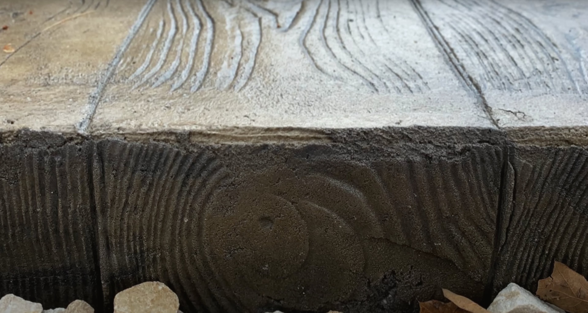 Concrete foundation form work showing reinforcement and construction detail